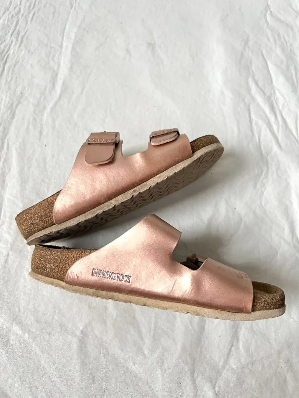 Birkenstock sandals Arizona rose gold EU 31 kids size 13 birko flor slides pink